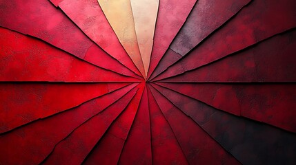 Red Textured Petals Radiating From Center High Resolution Photo Vivid Abstract Design
