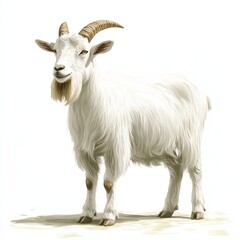 Fototapeta premium diferent realistic farm animals white background