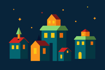village made entirely of gifts  each door a wrappe.svg
