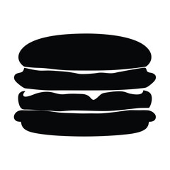 A Delicious Triple Decker Burger Icon Illustration Graphic Design