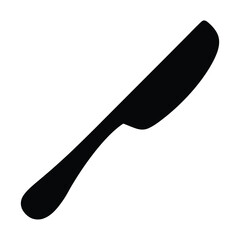 Black and White Image of a Butter Knife Kitchen Utensil