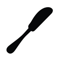 Silhouette of a butter knife utensil for spreading food
