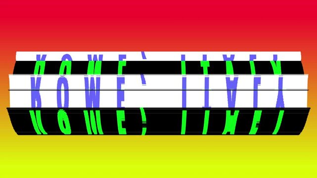 3d animation rotation name rome italy very beautiful with rectangular board pattern
