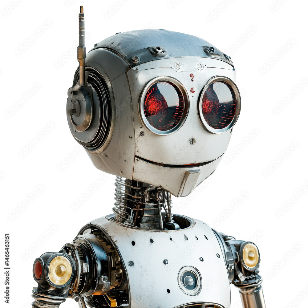 Poster parallel robot isolated on transparent background .