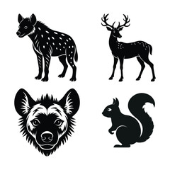 set of animals silhouettes