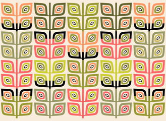 Colorful leaves pattern