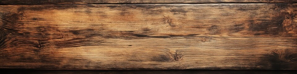 Fototapeta premium Rustic Wooden Tabletop: A Rough Brown Surface for a Contemporary Kitchen or Office Background