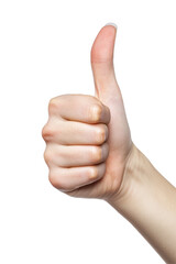 Isolated Female Thumbs Up
