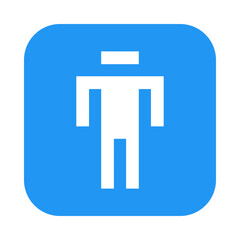 Fototapeta premium human icon figure made from square, man icon sign