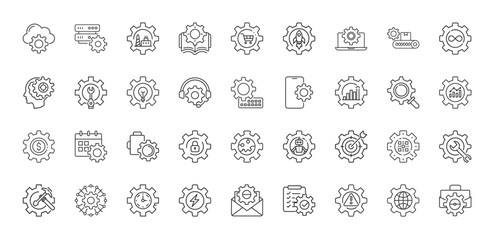 gears interlock symbols cloud computing server infrastructure manufacturing knowledge e-commerce innovation technology automation continuous processes