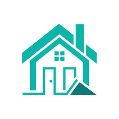 Residential Home Icon for Real Estate Use