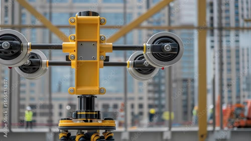 Aufkleber detailed shot of a robotic manipulator equipped with suction cups demonstrating its capability to li