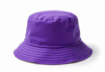 Purple Panama Hat Simple purple bucket hat isolated on white background, front angled view, no depth of field, sharp