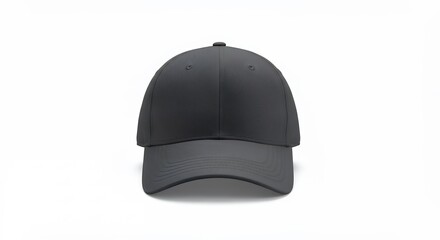 Dark gray baseball cap isolated on white background