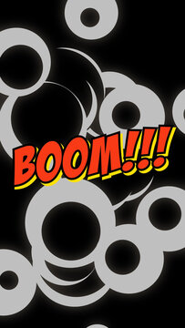 Cartoon Explosion And Text Overlay