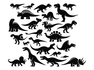 Naklejka premium Dinosaur Vector Icon Pack