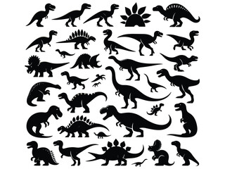 Naklejka premium Dinosaur Vector Icon Pack