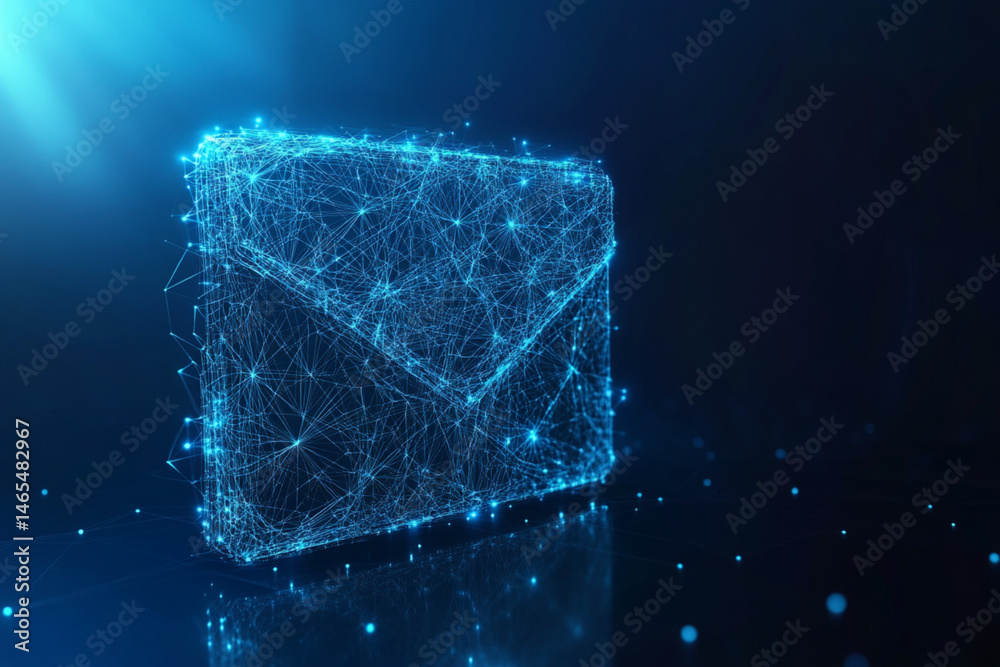 Wall mural wallet sign abstract low poly wireframe style. abstract geometric background. wireframe light struct