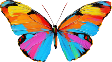 Vibrant Colorful Painted Butterfly