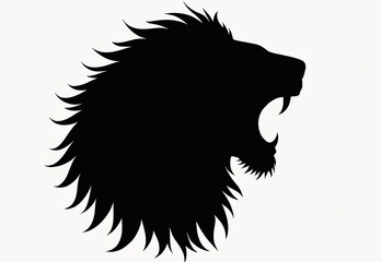 black lion logo on a white background