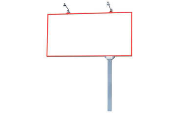 Obraz premium Isolate red color mockup, billboard on white background.