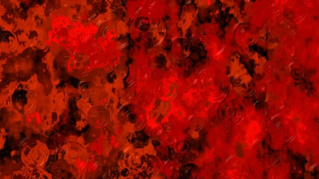 Red blood background with abstract textures and liquid ripple effects, perfect for horror, medical, or artistic digital design themes