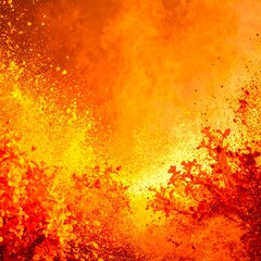 Abstract border frame of flowers painting with spring flowers Hyacinth background graphic resource