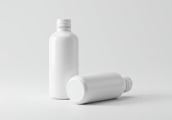 Bottle mockup on white background, for cosmetic, healthcare, beauty, and pharmaceutical industries