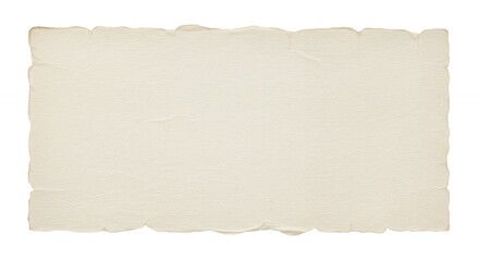 Obraz premium Torn beige paper on white background for design or background use