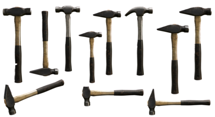 Claw Hammers PNG, Transparent, White Background