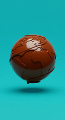Floating Chocolate Globe World Love Delicious Indulgence World Chocolate Day Global Celebration Illustration Background