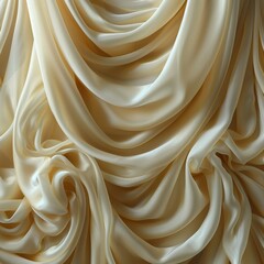 Obraz premium Luxurious Cream Silk Drapery Elegant Fabric Texture Background