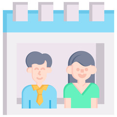 Fototapeta premium Employee Schedule Icon