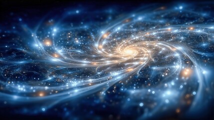 Fototapeta premium Cosmic swirl of stars and light in deep space.