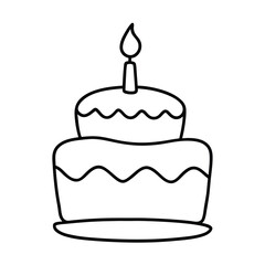 birthday cake with candles