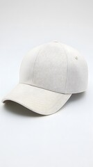 Beige Cotton Baseball Cap Fashion Accessory
