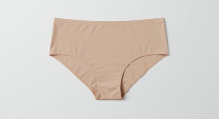 Beige seamless high waisted underwear