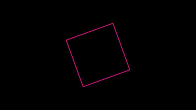 neon light glowing squre animation and loading sabar 4k stock video