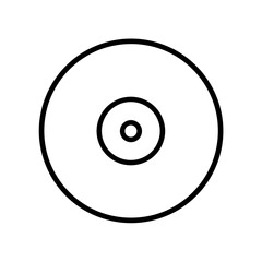 Circular icon, for digital recording, simple design