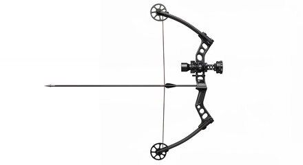 Compound bow isolated on white background archery and shooting sports equipment