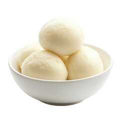 Rasgulla isolated on transparent background.