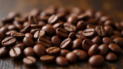 Fresh premium roasted brown Arabica coffee beans background