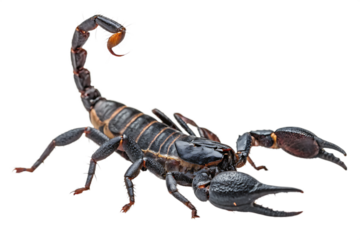 Asiatic Forest Scorpion white background AI Generated By PNG