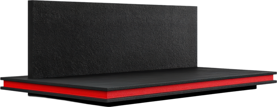 Absorbent Soundproof Panel with Red Trim