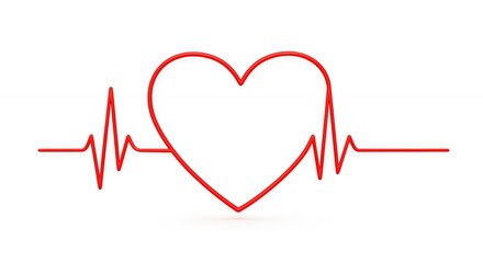 Red heartbeat graphic