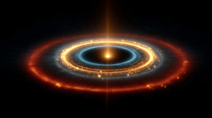 A striking visual of a centralized energy source emitting layered heat signatures. Generative AI