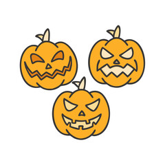Halloween pumpkins jack o lanterns scary spooky october autumn fall holiday celebration season