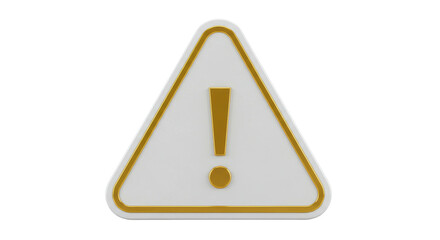 Isolated Warning Sign with Exclamation Mark