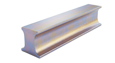 Isolated Metal I Beam with Gradient Lighting