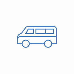 minibus icon icon sign vector